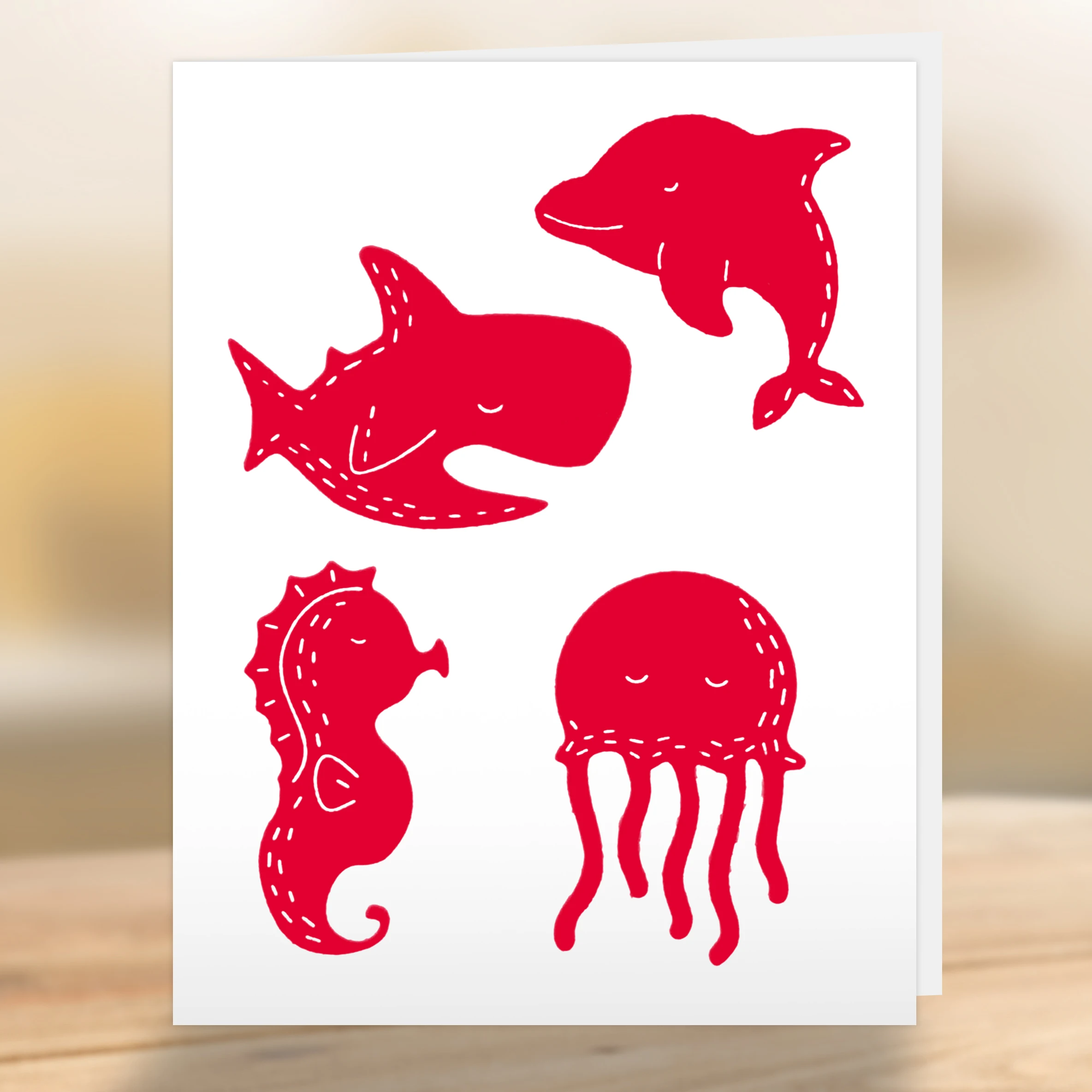 Shark Seahorse Jellyfish Dolphin Metal Cut Dies Stencils for Scrapbooking Photo Album Decorative Embossing DIY Paper Cards Mold