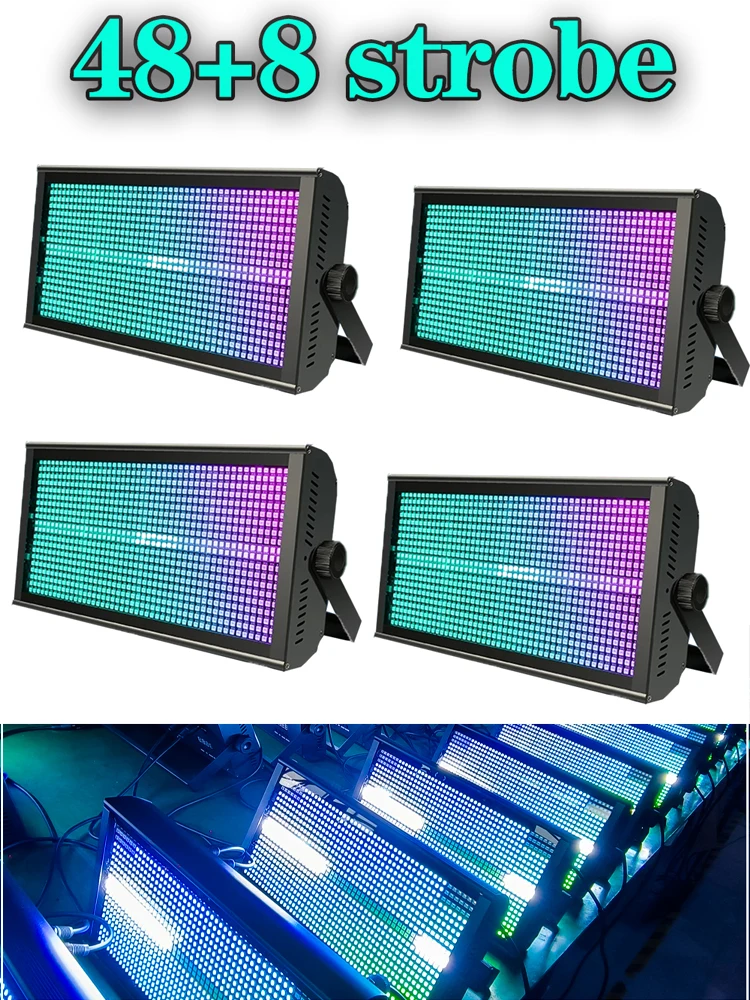 GOTSTAGE 200W LED 864RGB+96Weiß 48+8 Segmente Stroboskop Sound Control DMX Superhelle DJ Disco Bühnenbeleuchtung für Partys und Veranstaltungen