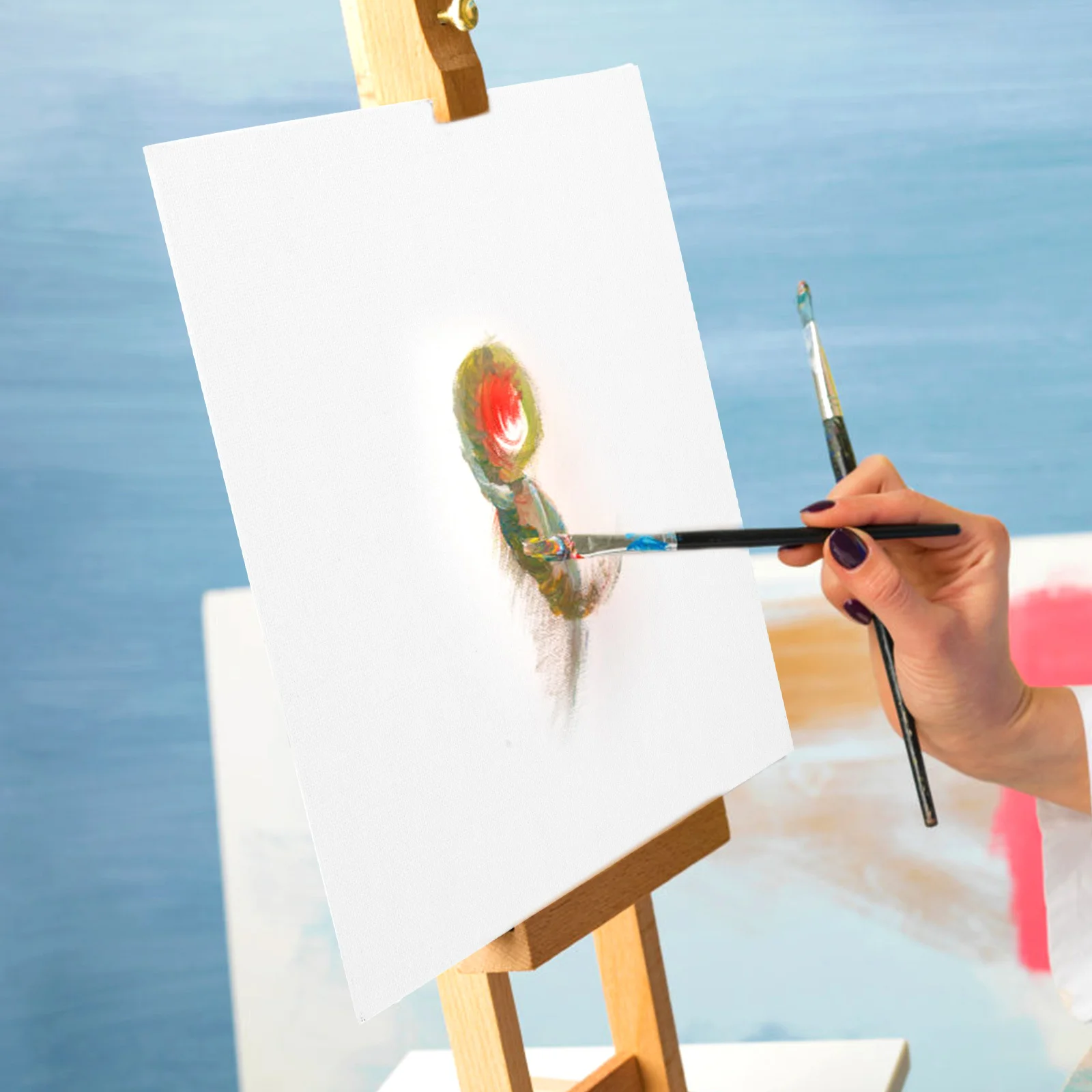 6 قطع من لوحات القماشية للفنانين، لوحات طلاء زيتية ذات جودة احترافية، سطح أملس للمبتدئين والأطفال، لوحات فنية للرسم #3