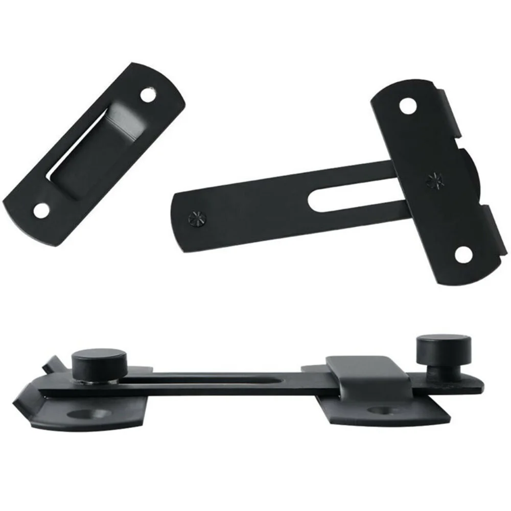 3-Layers Gate Latch Accessories Bolt Door Flip Latch Installation Latch Matte Black Safety Screws High Quality