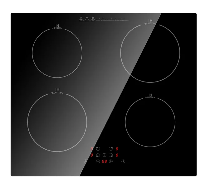 Induktionsherd 220 V 7000 W CB, CE Deutschland IGBT 4 Zonen mit automatischer Abschaltfunktion 4 Vierbrenner Solar