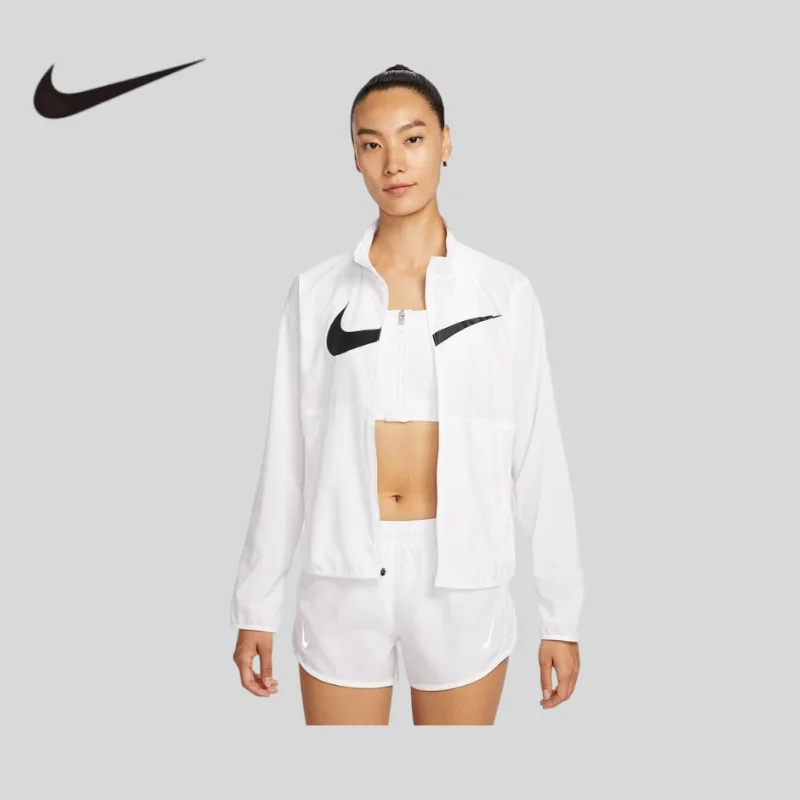 Nike Woven Water Repellent Woven Jacket Spring Autumn Running Sweat Resistant Light Sports OuterHV2648-100 1PCS