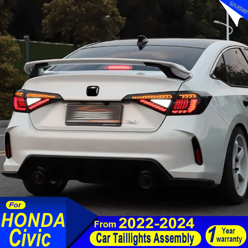 Car Taillights for Honda Civic 11th Gen 2022 2023 2024 modification DRL Turn Signal Brake Reverse light assembly Accessories