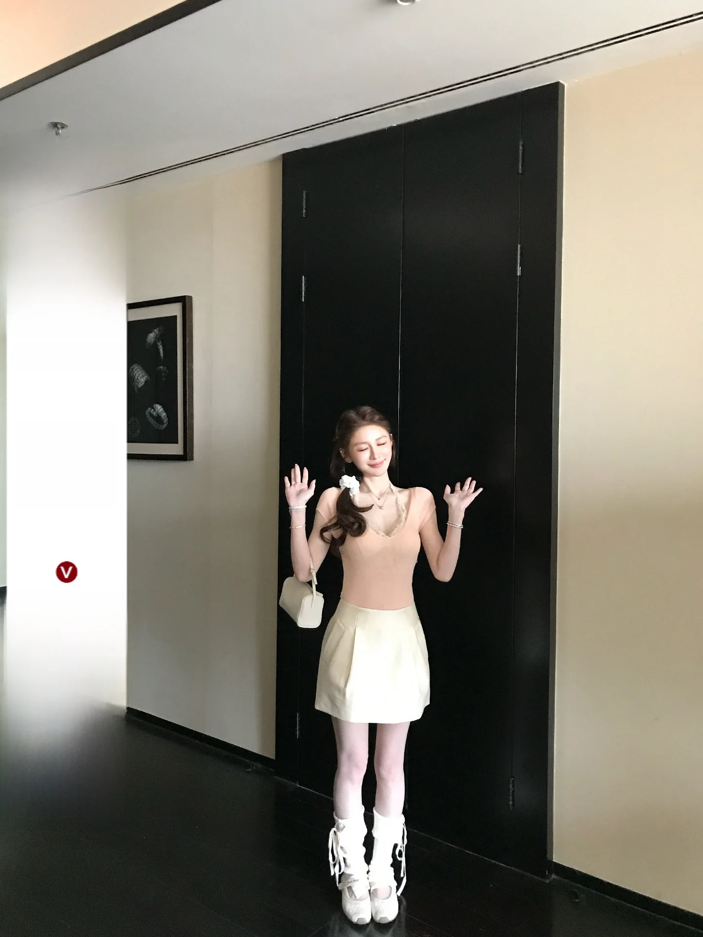 

High Densi Double-Sided Twill Silk Wool Puff Flower Bud ort Skirt Casual mid Waist Loose Fit Spring Season Chinese Origin