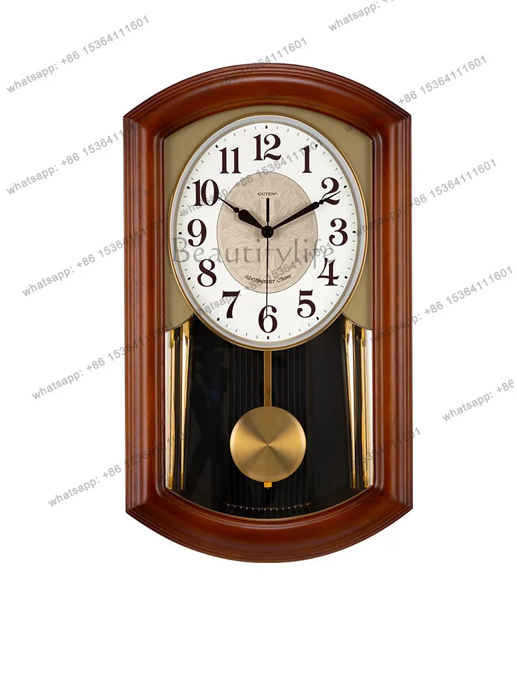 The hour chime retro living room solid wood swing home creative wall hanging