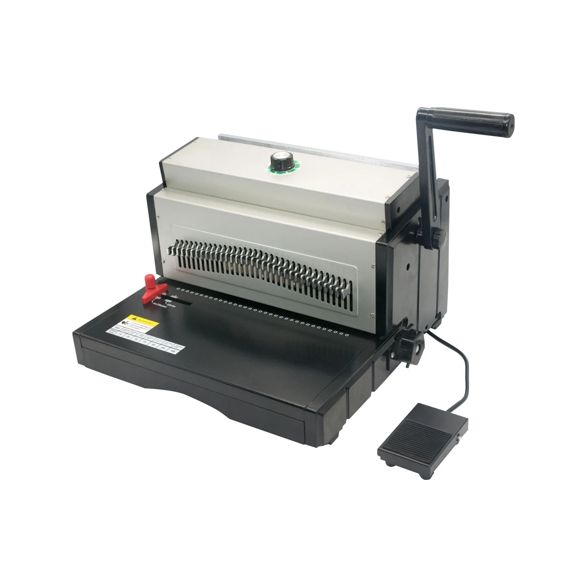 QK-E8708  cheap price desktop A4 B5 Letter size electric wire 3:1 punch & bind book binding machine