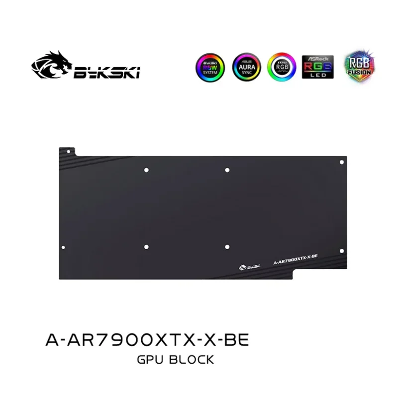 Imagem -05 - Bykski 7900 Gpu Bloco de Água Uso para Asrock Amd Radeon rx 7900 Xtx Taichi Card Cobre Radiador de Refrigeração Rgb Aura A-ar7900xtx-x