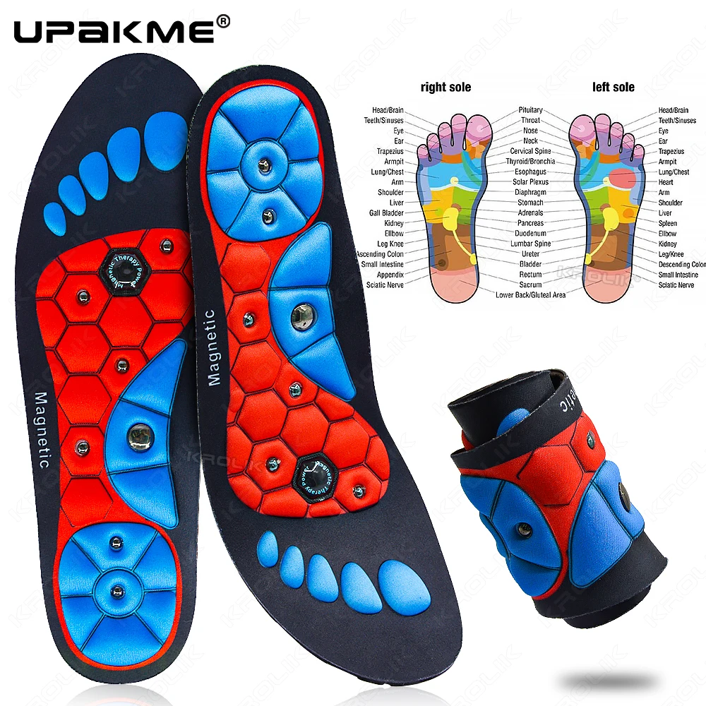 UPAKME Acupressures Insoles Magnetic Insoles for Women & Men EVA Foot Massage Orthopedic Acupressures Insoles Pads Unisex Insert