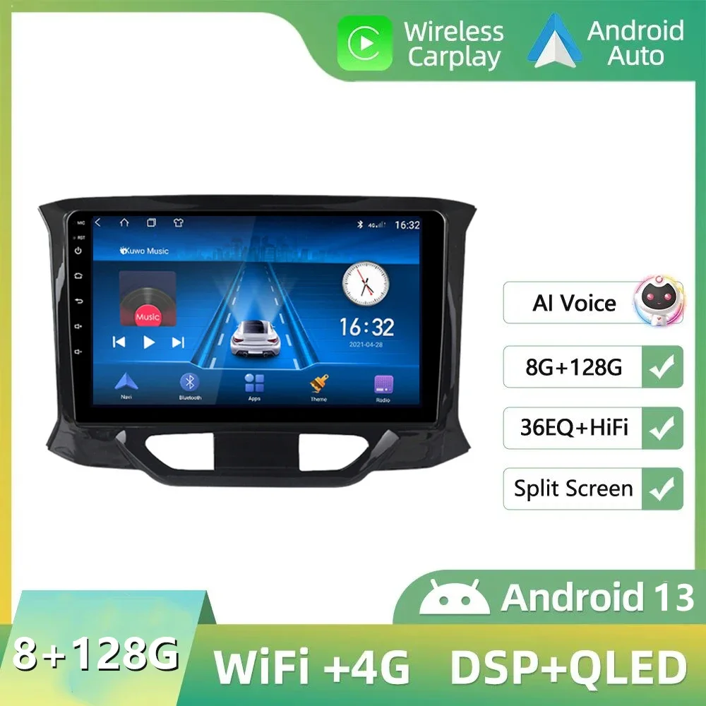 

2 DIN 4GB+64GB Android 13 Car Radio Multimedia Player For Lada X-ray Xray 2015-2019 GPS Navigation Built In Carplay Auto BT WIFI