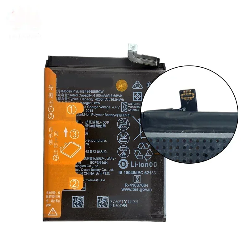 100% original HB486486ECW 4200mAh Batería para Huawei P30 Pro/ Mate20 Pro Baterías de repuesto. 2