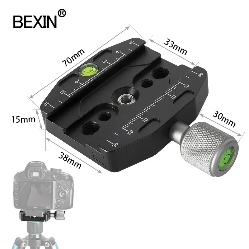 QR70N Dslr Quick Release Clamp Camera Statief Klem Beroep Schieten Stand Plaat Mount Adapter Voor Punt Camera Statief
