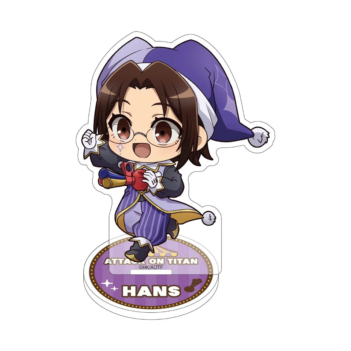 Attack on Titan Levi Ackerman 10cm Acrylic Stand keychain - Chibi Clown Circus Anime Figure surprise Birthday Gift for Friend