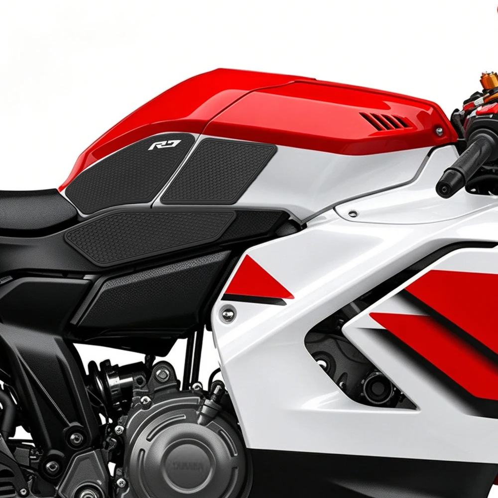 YZF R7 Tank pad New Motorcycle Accessories Fuel Tank Pad Anti-Slip Side Knee Sticker Traction Gripping Decal For YZF-R7 YZFR7