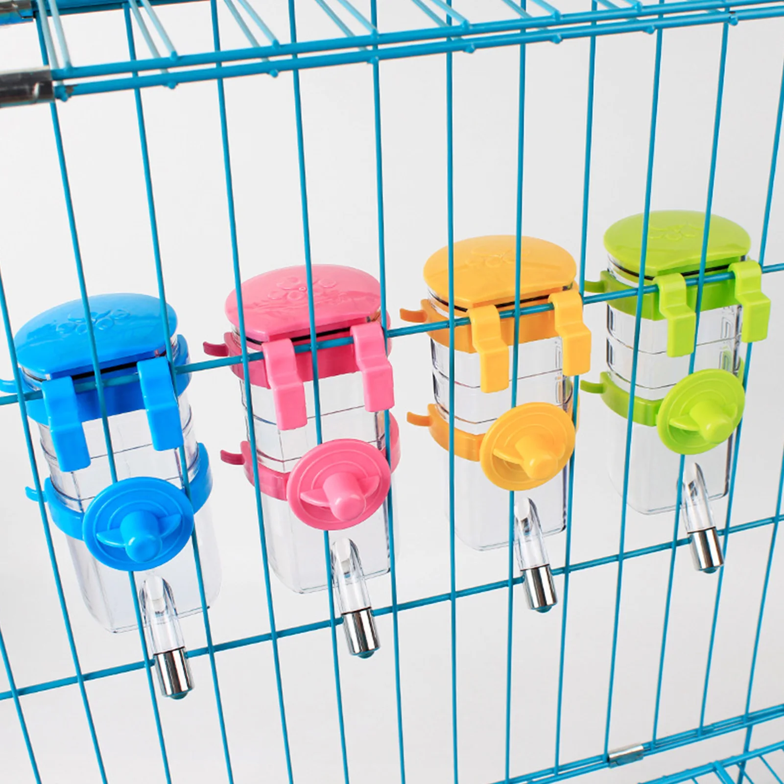 Pets Water Dispenser Easy To Install Dog Water Bottle No Drip Pet Drinker Leak-proof Pet Cage Suspended Water Dispenser