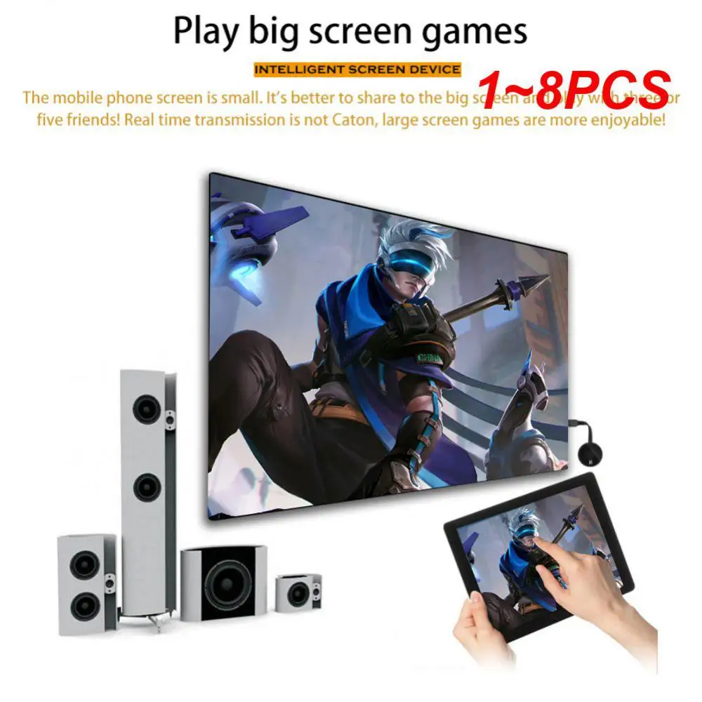 

1~8PCS Wireless Screen Device Smoother H.265 Decoding Plug And Play 1080p Saves Bandwidth Am8272 Dual-core Arm Processor