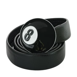 Creative Billiards Black 8 Belt Buckle Vintage Western Cowboy Waistband Decorative Clasp Punk Rock Men's Jeans Accessories
