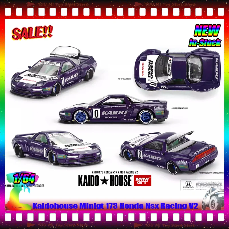 

Kaidohouse Minigt 1:64 Honda NSX Racing V2 Die-Casting Car Model 173cm Custom Toy Gift for Children Simulation Miniature Vehicle