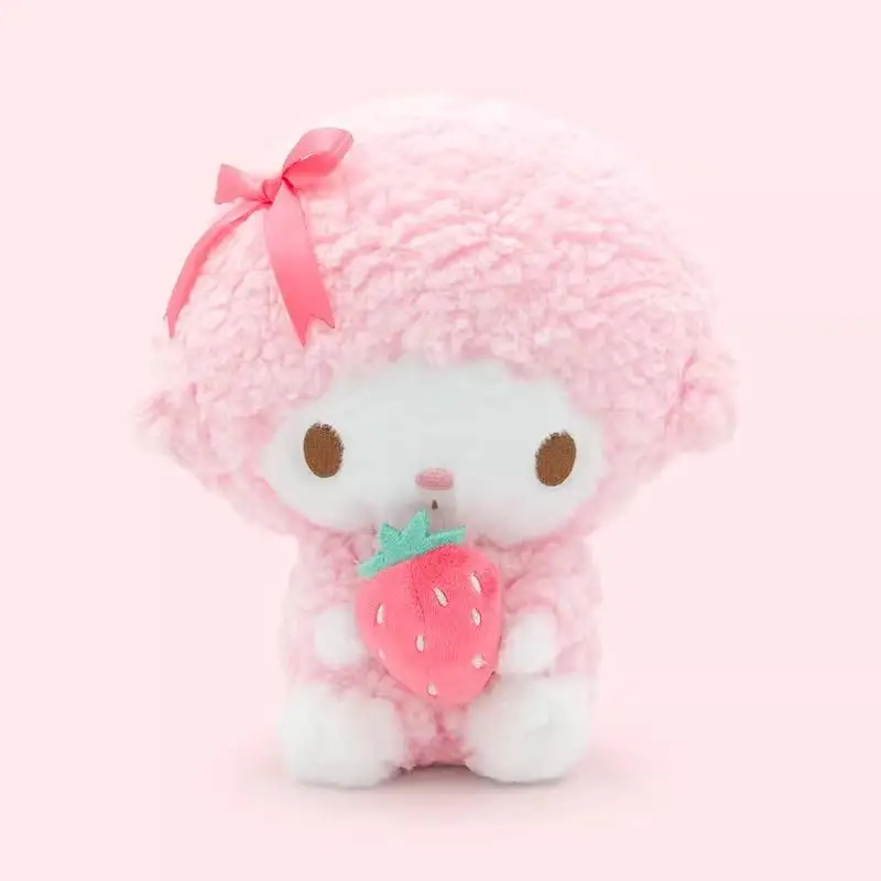 سانريو البيانو ألعاب من القطيفة مفتاح سلسلة لطيف الحلو ليتل لامب دمية الديكور فتاة على ظهره قلادة بسحاب أنيمي الأجهزة الطرفية الهدايا
