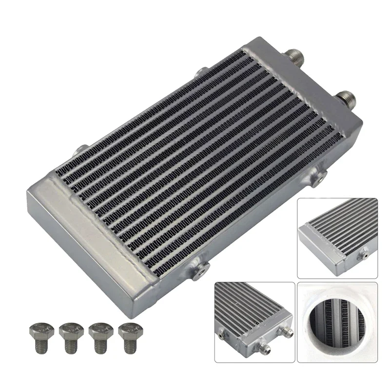 

Oil Cooler Universal Small Bar and Plate Dual Pass Oil Cooler Core:9.5"x5.5"x1.58" Universal