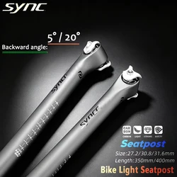 SYNCROS Full Carbon Fiber Bike Seatpost Half Matte Half Gloss Mountain/road Bike Seat Post Light Seatpost 27.2/30.8/31.6mm