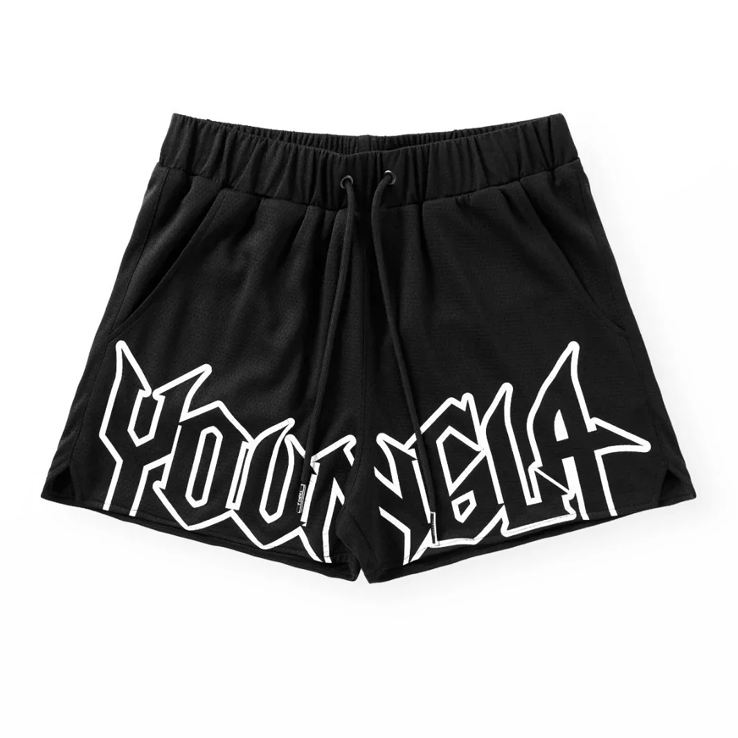 YOUNGLA American summer new sports fitness shorts Mesh quick drying Breathable basketball training shorts Casual beach pants