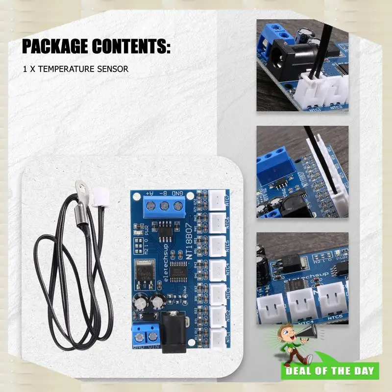 24-Hour Delivery 7 Channel RS485 NTC Temperature Sensor Measurement MODBUS RTU Paperless Recorder PLC NT18B07