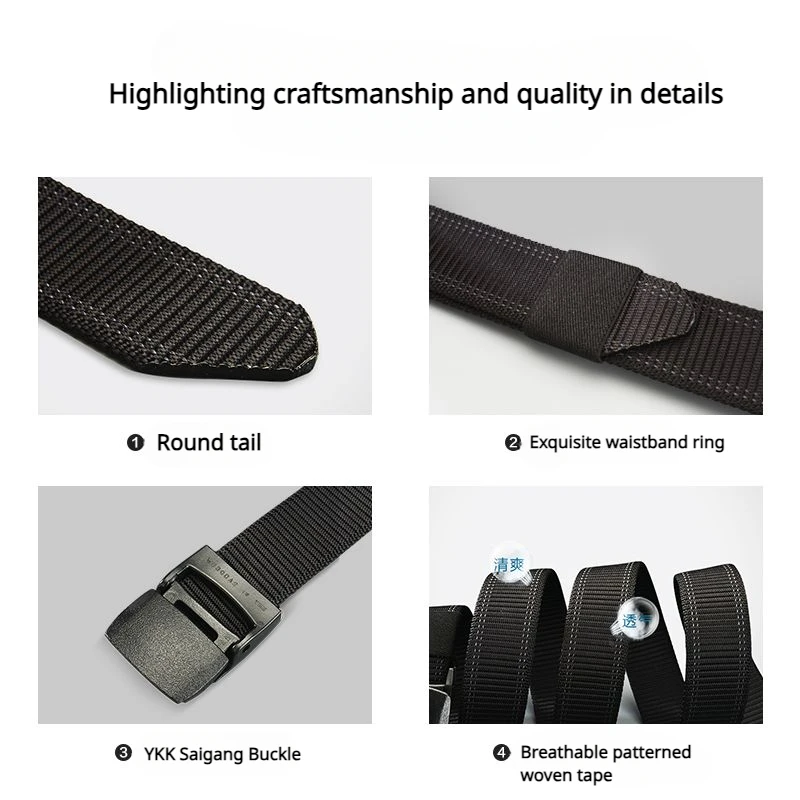 Xiaomi Pelliot modny biznesowy męski pasek prawdziwy luksusowy automatyczny pasek z klamrą skórzany miękki ze spodniami Jeans nylonowy pasek