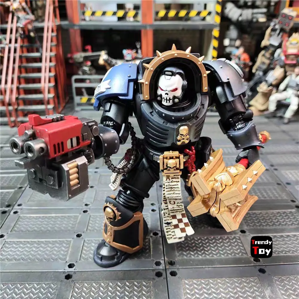 【JOYTOY】ウォーハンマー40K ウルトラマリーンズ ターミネーター・アーマーを着た牧師 1/18 アクションフィギュア おもちゃ