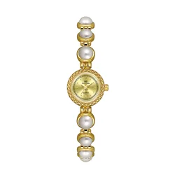 Light Luxury Watches For Women Fashion Elegant Pearl Bracelet Women's Quartz Wristwatch Gold Silver Ladies Watch Gifts