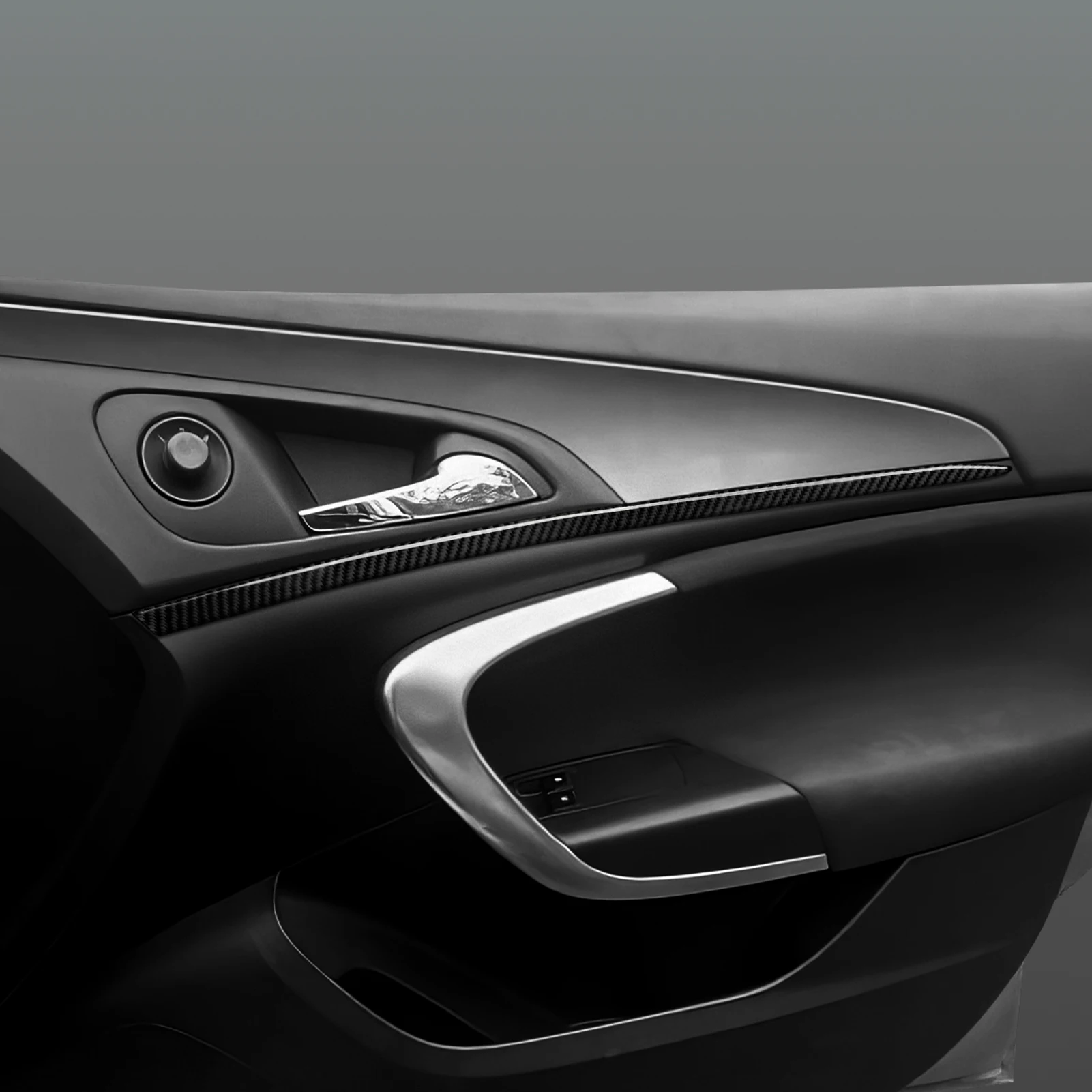 2pcs Carbon Fiber Interior Sticker Set. Car Door Decorative Strips Panel. For Opel Insignia A (2008-2013) Trim Accessories. - view 4