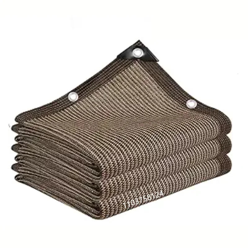 Anti UV Coffee Brown HDPE Sun Shade Sail Gazebo Sunblock Shade Cloth Sunshade Netting Terrace Balcony Screen Car Cover