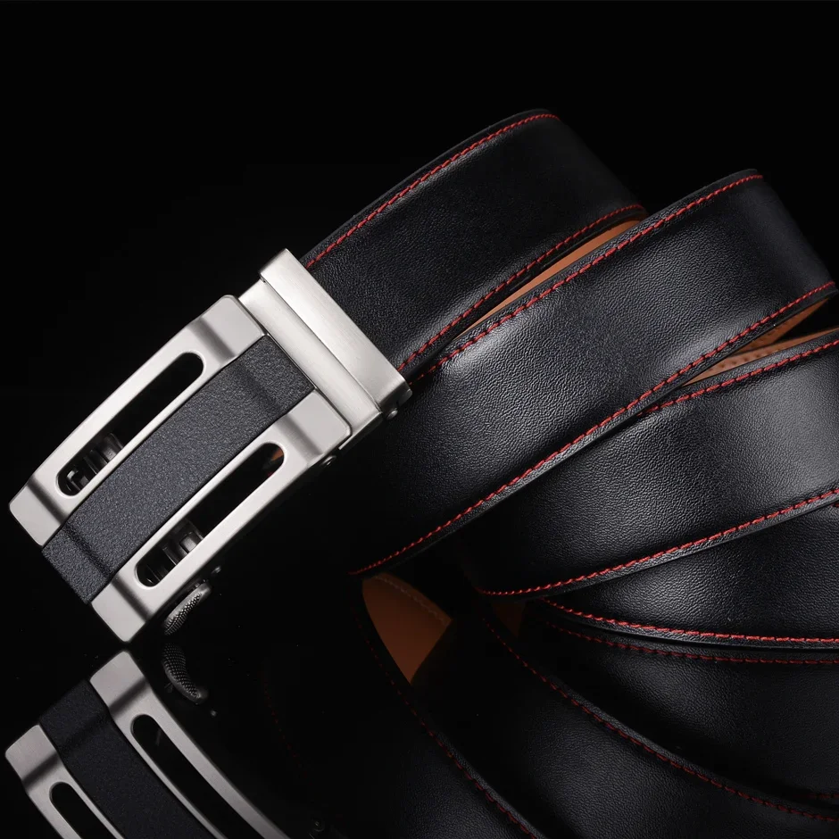 

Plyesxale Leather Belt Men Automatic Buckle Ratchet Belt For Men Top Quality Mens Belts Luxury Brand Casual Ceinture Homme G10