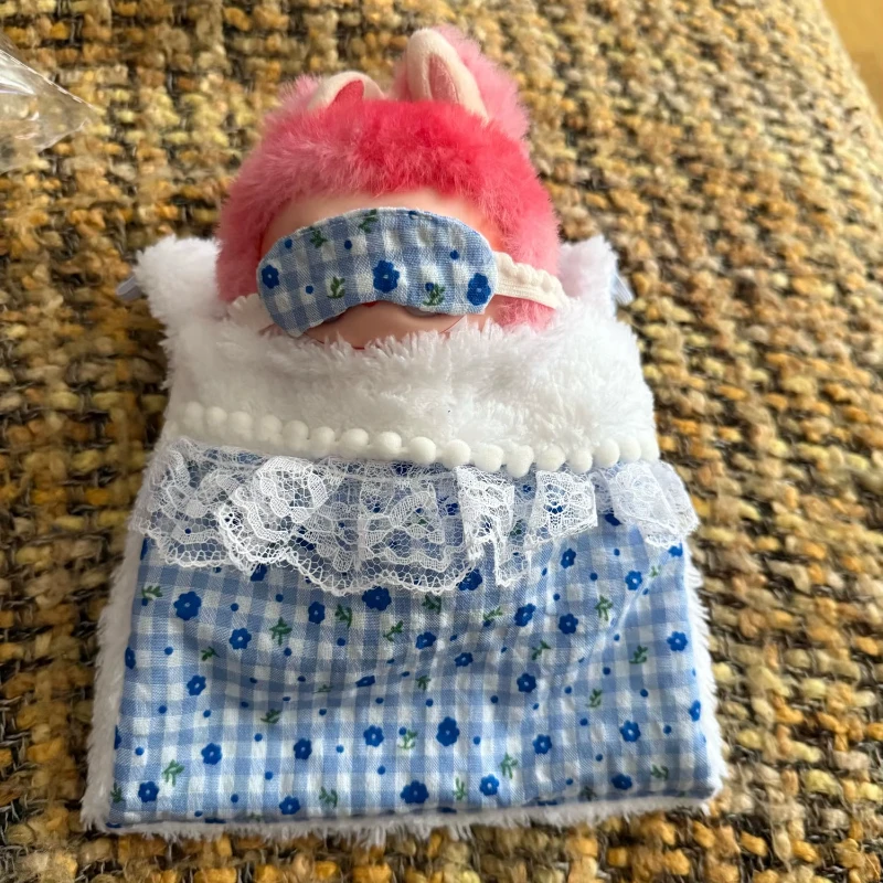 Labubu 17cm Doll's Clothes The Monsters Plush Doll Clothing Sleepwear, Sleeping bag for Labubu I II Idol Dolls Fans Gift