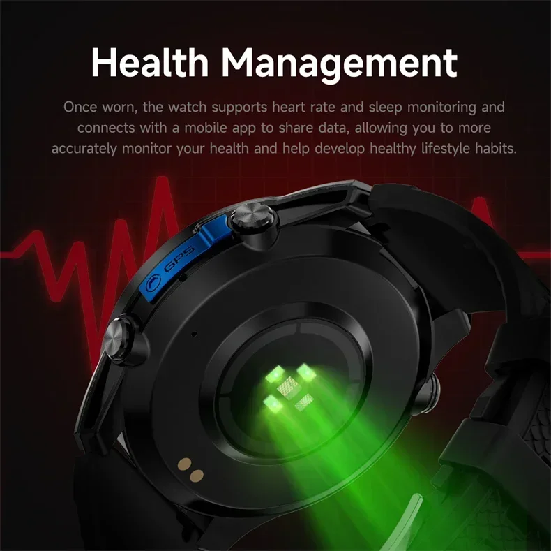 Smartwatch militar com gps rastreamento chamadas bluetooth_voghion.com
