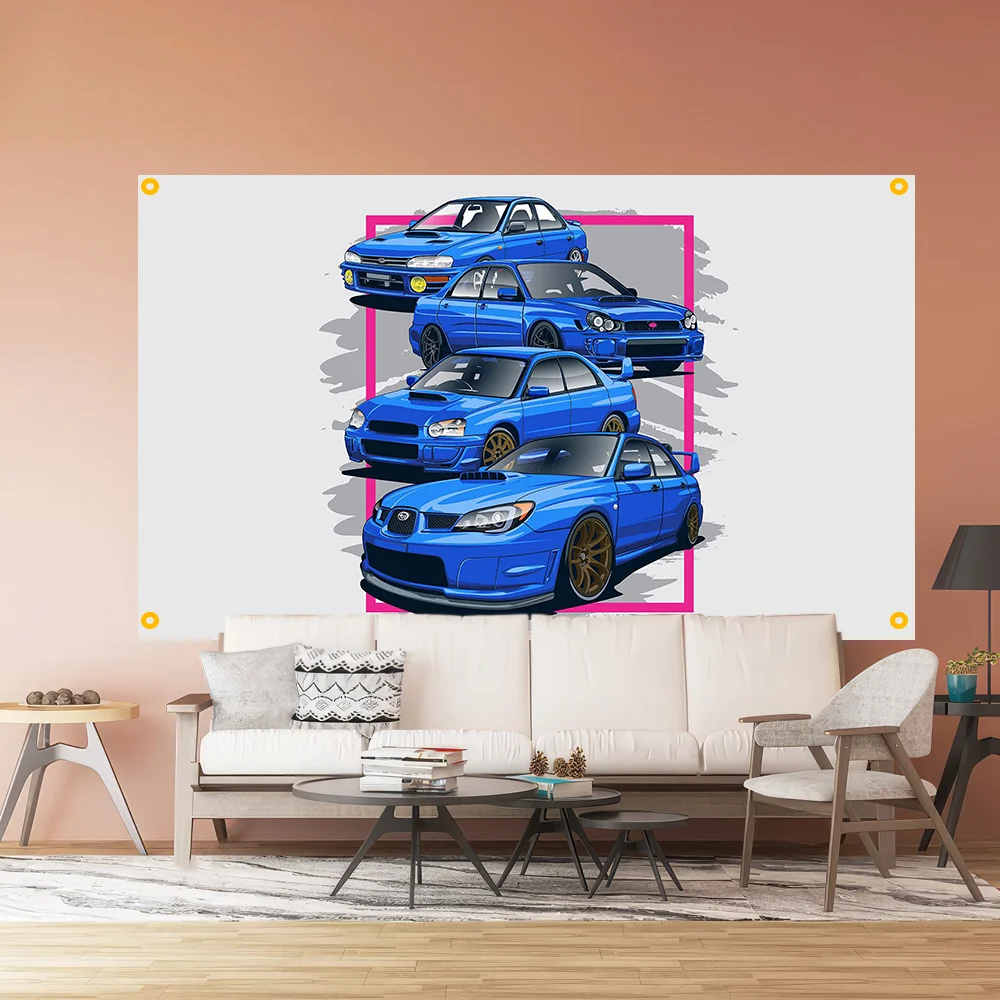 FLAGap 3x5 Ft Handsome, beautiful and elegant racing car S-ST-A Flag Polyester Printed Racing Car Banner For Decor