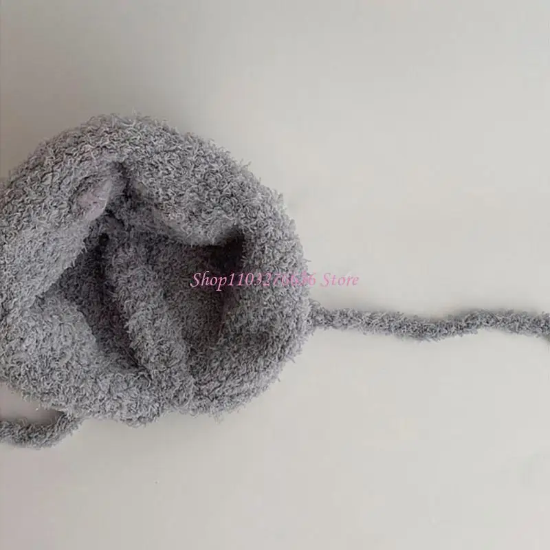 

R6FD Детская шапка Осенне-зимняя вязаная детская шапка с кроличьими ушками для маленьких девочек и мальчиков, милая