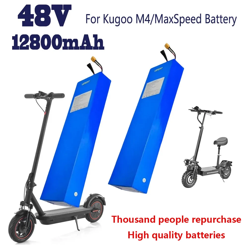 12800mah For Electric Scooter Kugoo M4/M4Pro/MaxSpeed Lithium ion Battery Pack 18650 (48V, 12.8Ah) High Capacity