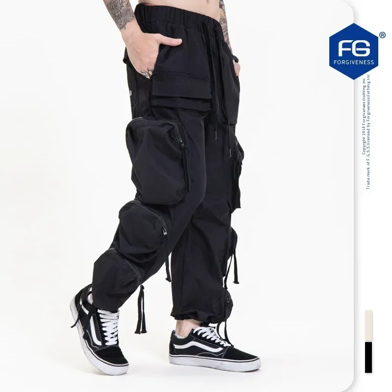 

Autumn Winter Men's Motorcycle Casual Multiple Pocket Cargo Pants American Style Outdoor Hiking Workout Breathable Pants Male