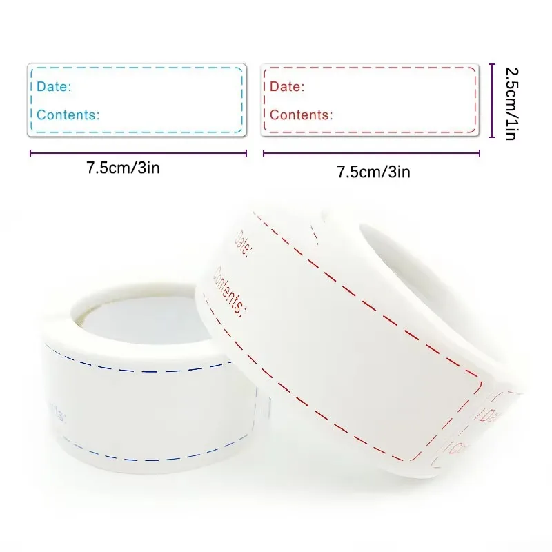 125pcs Removable Freezer Labels, 1 x 3 Inch  Storage Stickers, Refrigerator Freezer Paper Label Easy Clean Leaves No Residue