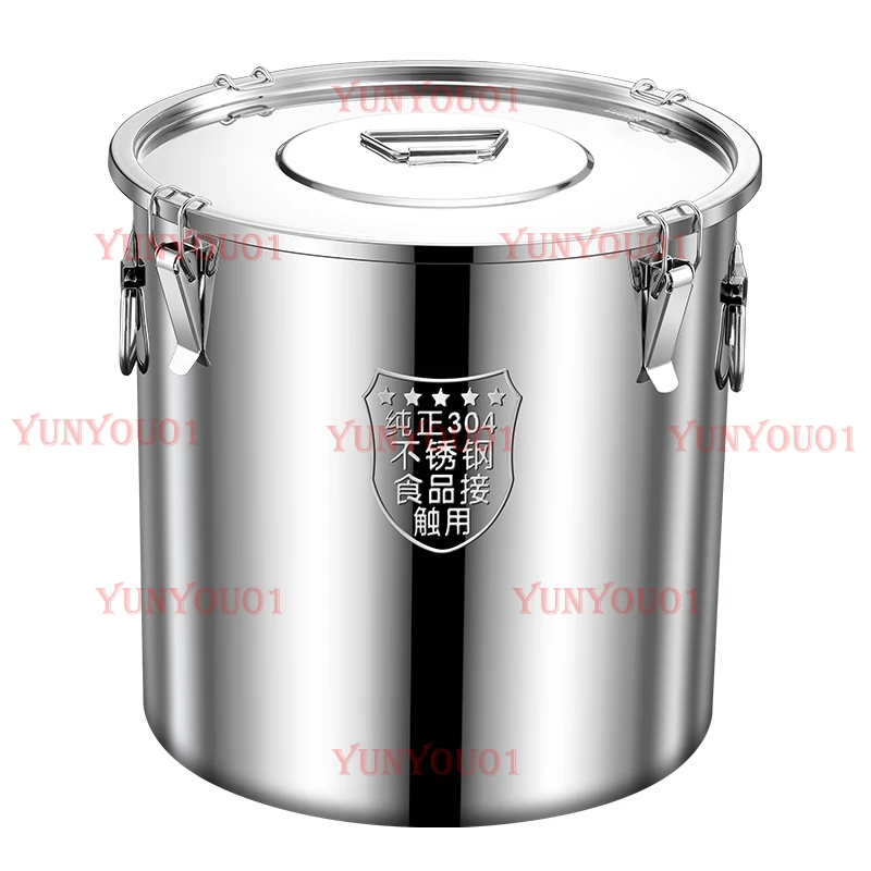 

304 Stainless Steel Sealed Bucket Extra Thick Soup Bucket