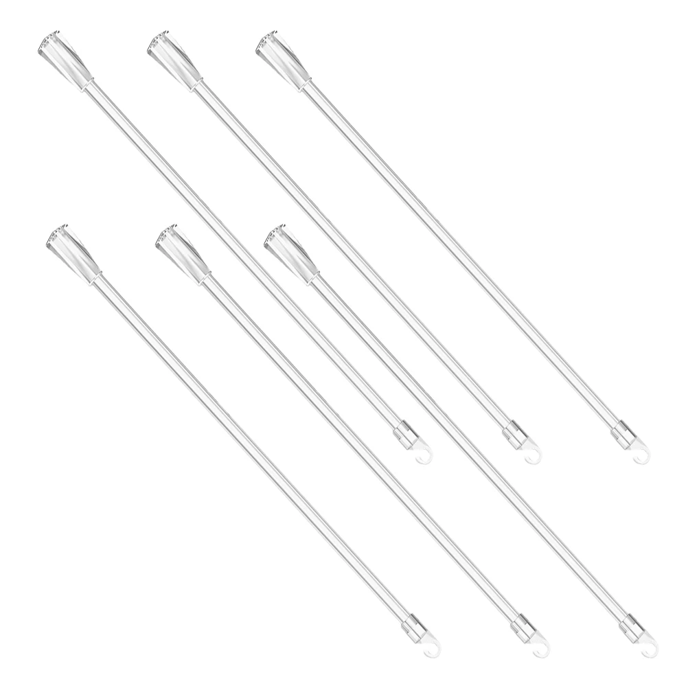 

6Pcs Clear Blind Wand Tilt Rod Replacement Parts Curtain Accessories For Diy Home Vertical Blinds