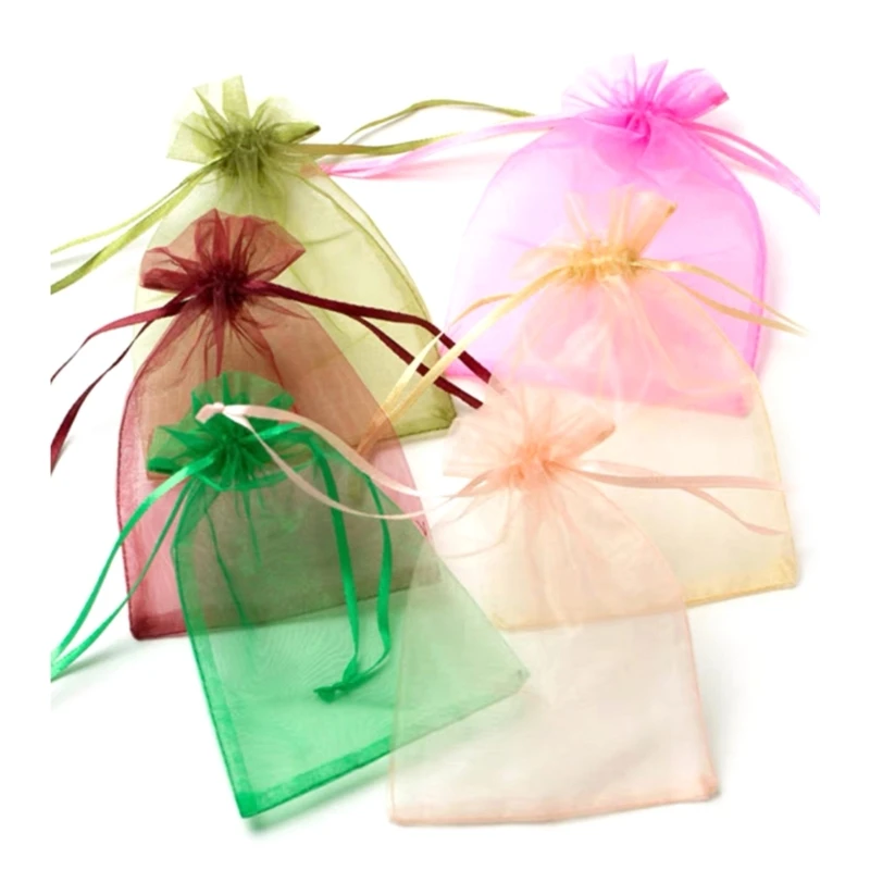 50 stuks stijlvolle tassen festival geschenkzakken mesh snoepzakjes bruiloft feestartikelen 634D