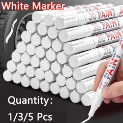 Witte Marker Pennen set 2.0mm Vette Waterdichte Witte Gel Pen DIY Graffiti Schetsen Marker Briefpapier Schrijven Schoolbenodigdheden borstel