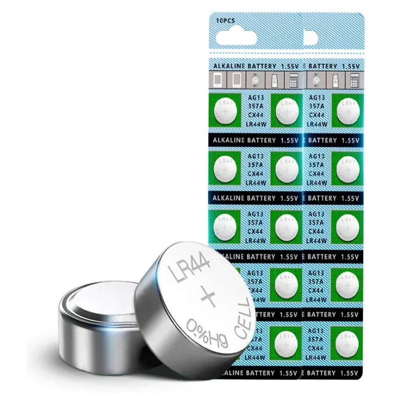 10-50 pz 1.55 V AG13 Batteria a Bottone RW82 SR1154 SP76 LR44 357 357A S76E G13 Pulsante Alcalino Per Orologio Elettronico A Distanza
