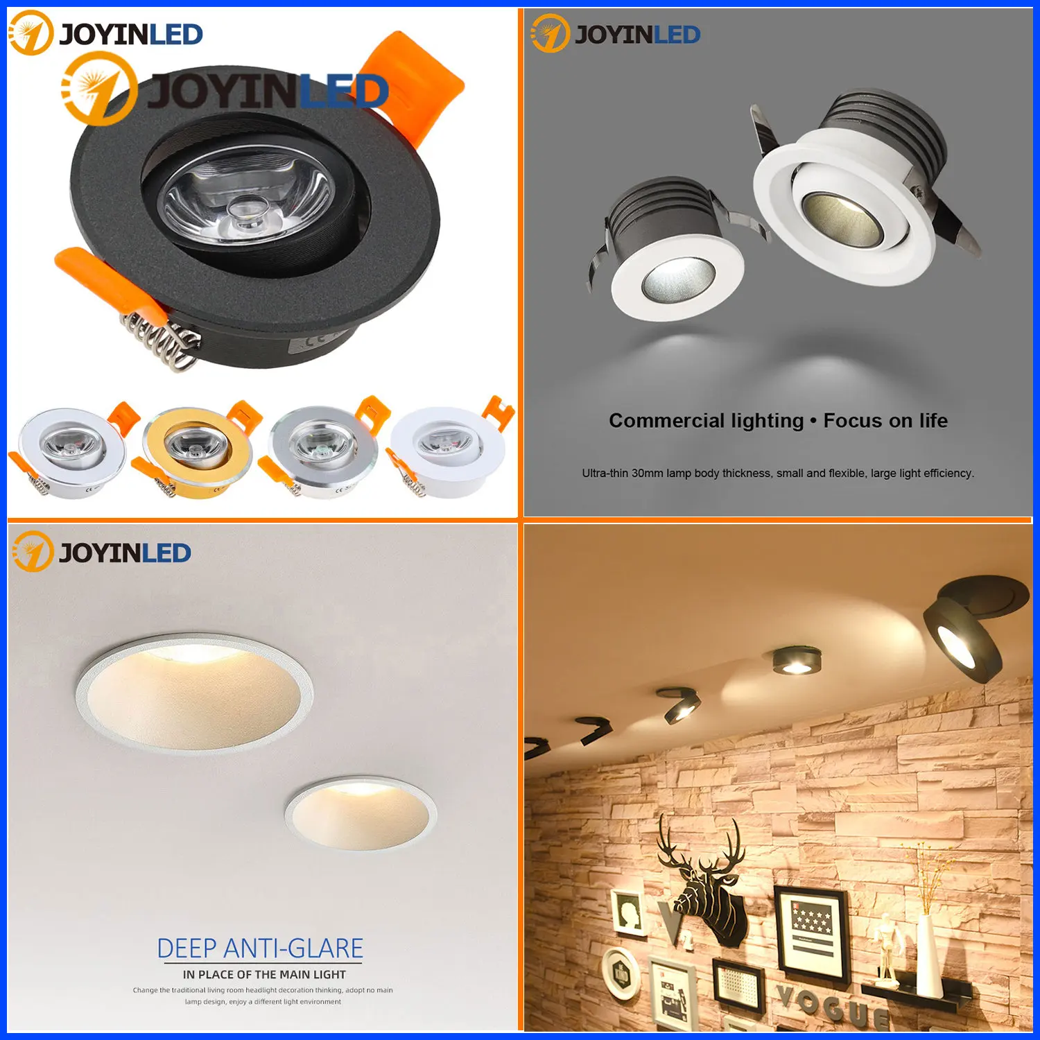 

Hot Selling Aluminum Round LED Dimmable Downlights AC90-260V Recessed Ceiling Lamps AC110V 220V Home Decor Indoor Spot Lighting