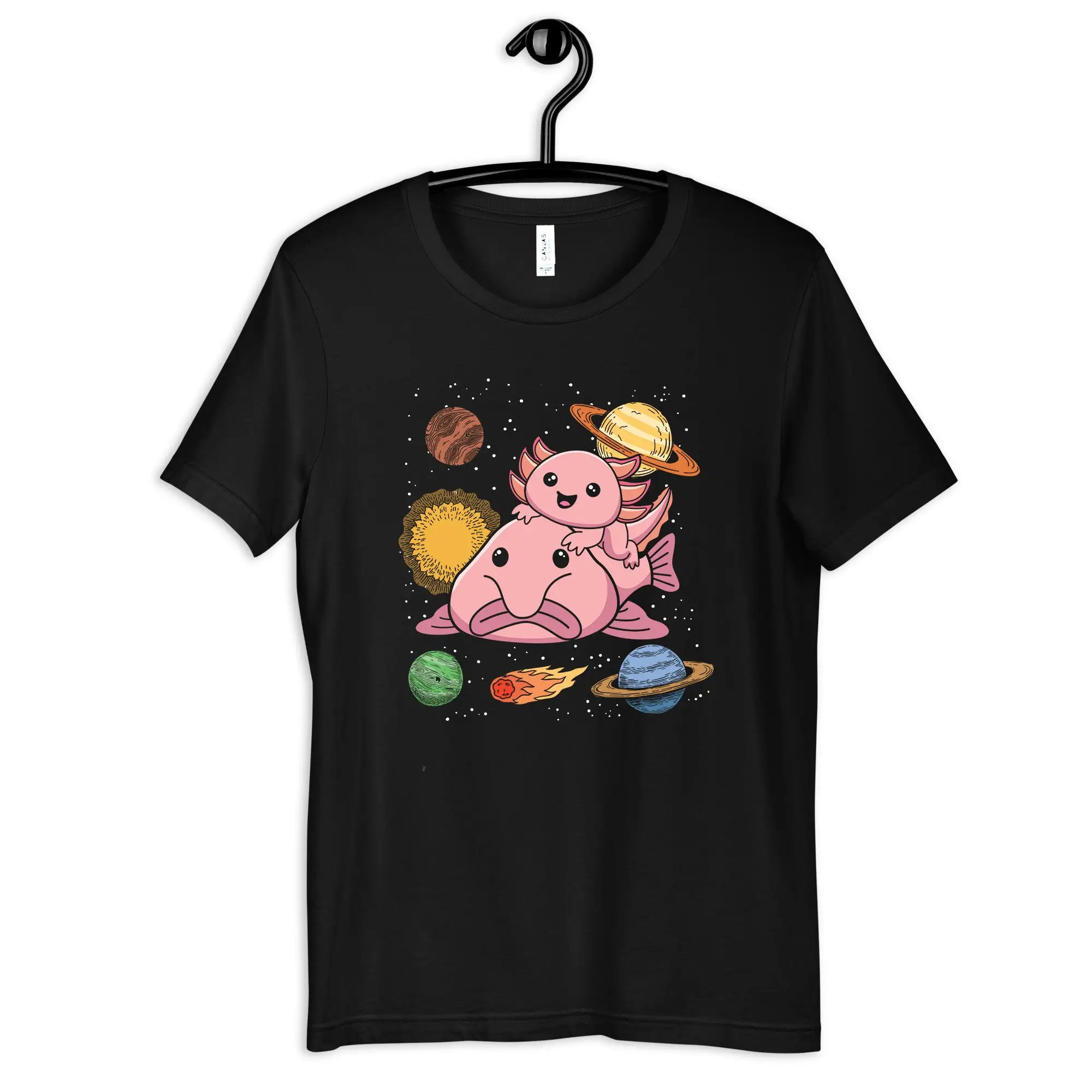 Space Planets Axolotl Blobfish T Shirt Womens Kids Long Sleeve Toddler SweaT