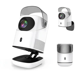 Portable Android Native 1080p Projector Support 4K 180°Adjustable Stand Wall Mount Design Wifi Bluetooth HDMI,USB,PC Model:TZ2