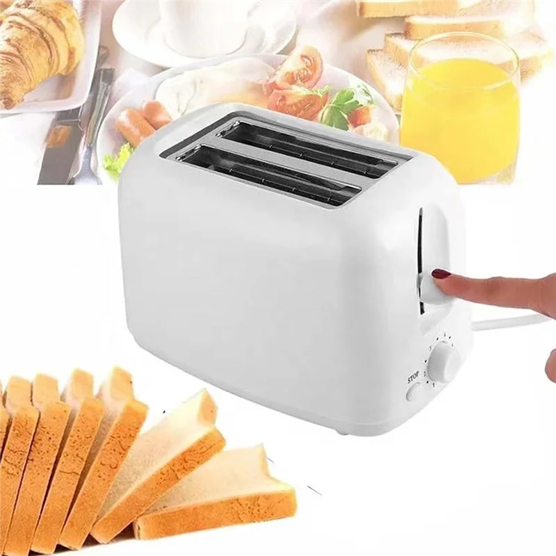 MAKE-Retro-Toaster, 2 Scheiben mit 6 Funktionen, Edelstahl-Toaster, herausnehmbarer Krümelschale, Kabelaufbewahrung unter der Basis, US-Stecker