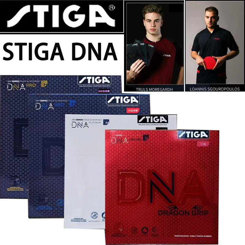 

STIGA Table Tennis Rubber Sheet Pimples In Internal Powerful Professional Ping Pong Rubber DNA PRO Series With Cake Sponge