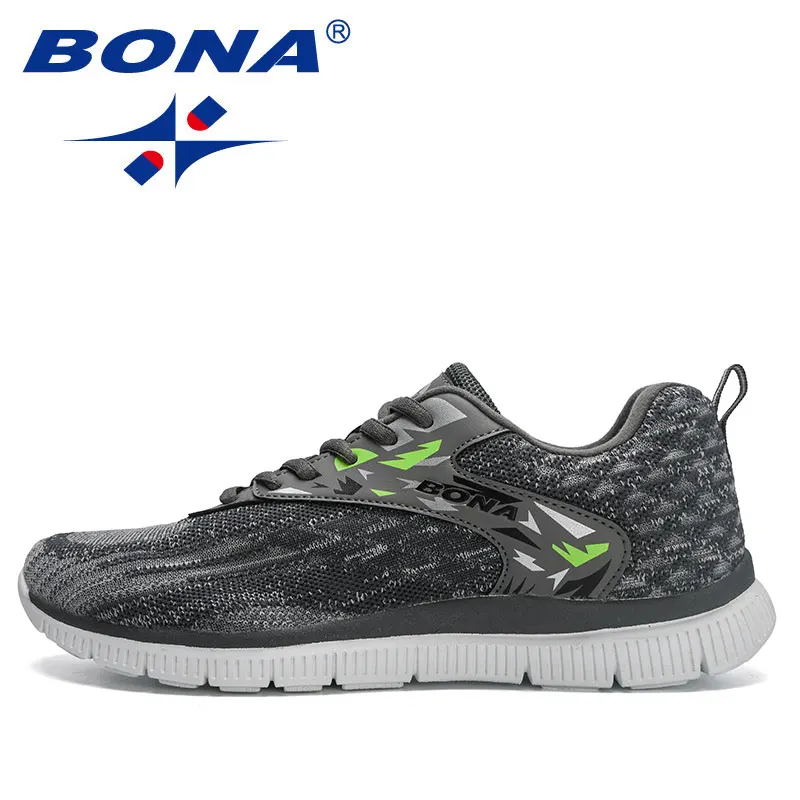 BONA 2023 New Designers Soft Running Shoes Lightweight Breathable Sneakers Man Jogging Walking Athletic Training Shoe Mansculino